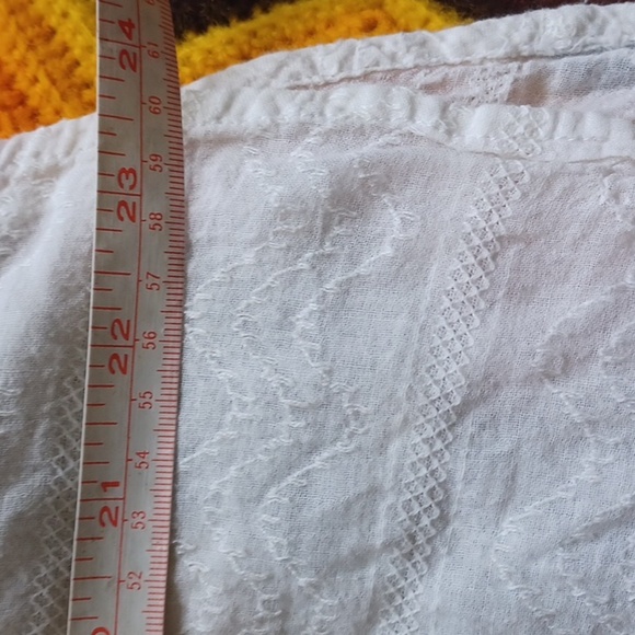 FORBIDDEN LOS ANGELES White Popover Collar Cotton Blouse - Picture 8 of 8